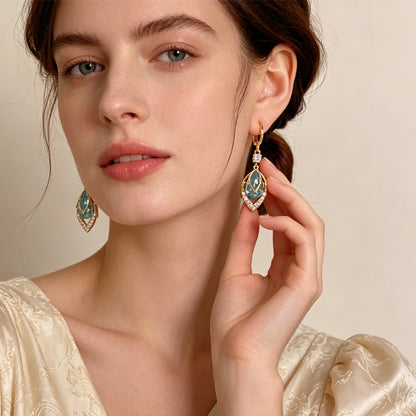 🔥Nouveautés 2026 et promotions exceptionnelles🔥Boucles d'oreilles créoles pendantes bleu ciel