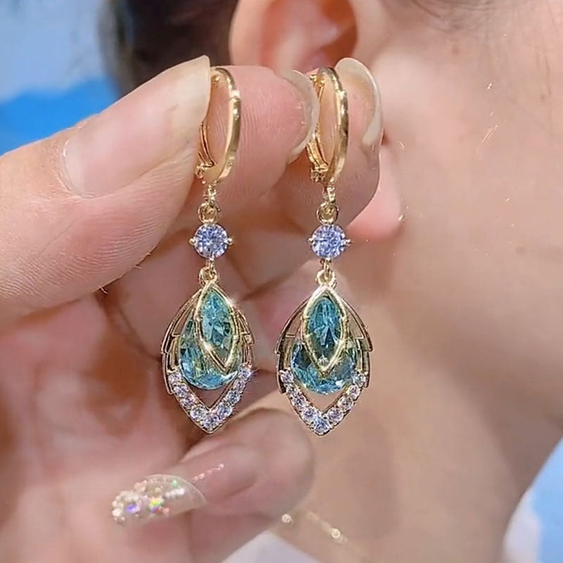 🔥Nouveautés 2026 et promotions exceptionnelles🔥Boucles d'oreilles créoles pendantes bleu ciel