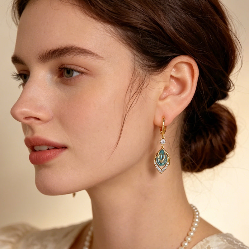 🔥Nouveautés 2026 et promotions exceptionnelles🔥Boucles d'oreilles créoles pendantes bleu ciel