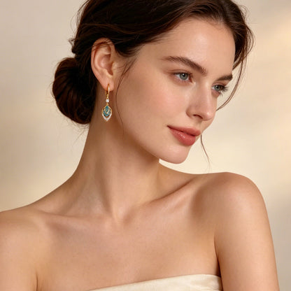 🔥Nouveautés 2026 et promotions exceptionnelles🔥Boucles d'oreilles créoles pendantes bleu ciel