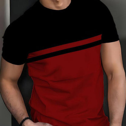 👕🔥 PROMO FLASH 50% ! T-shirt Homme Color-Block – Col Rond, Tissu Respirant & Léger, Style Décontracté Moderne, Parfait pour Loisirs, Sport & Quotidien ✨