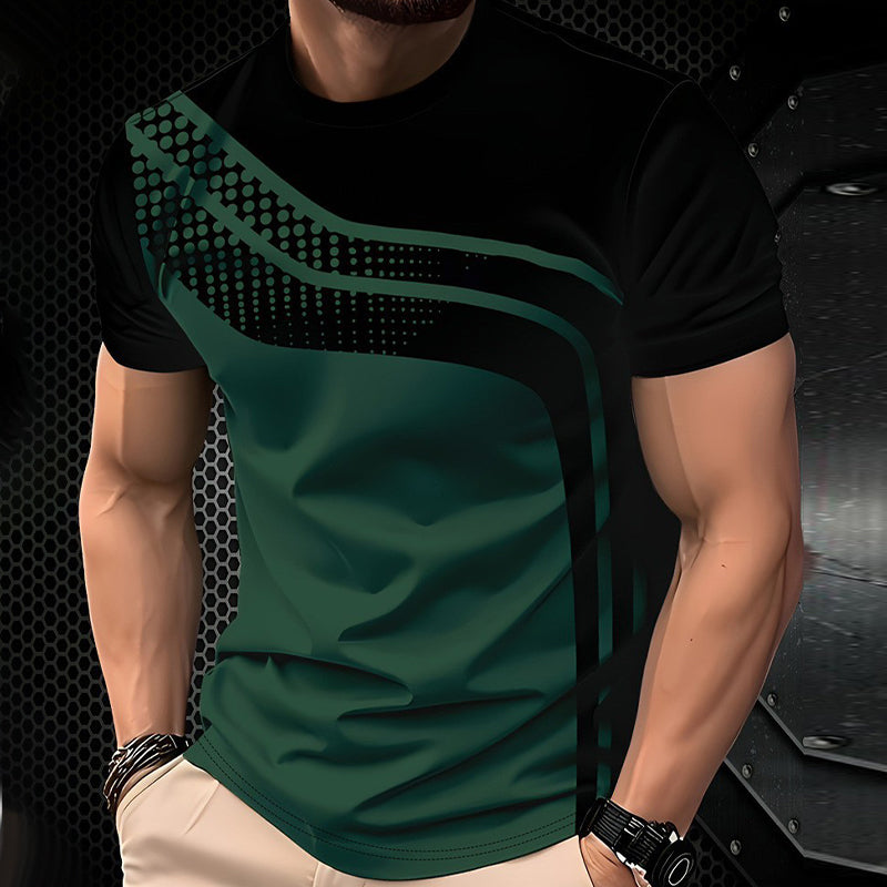 👕🔥 PROMO FLASH 50% ! T-shirt Homme Color-Block – Col Rond, Tissu Respirant & Léger, Style Décontracté Moderne, Parfait pour Loisirs, Sport & Quotidien ✨