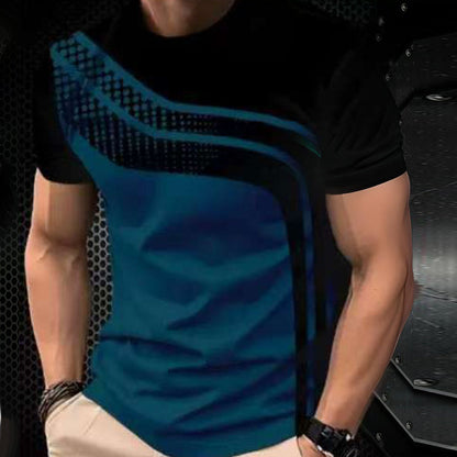 👕🔥 PROMO FLASH 50% ! T-shirt Homme Color-Block – Col Rond, Tissu Respirant & Léger, Style Décontracté Moderne, Parfait pour Loisirs, Sport & Quotidien ✨