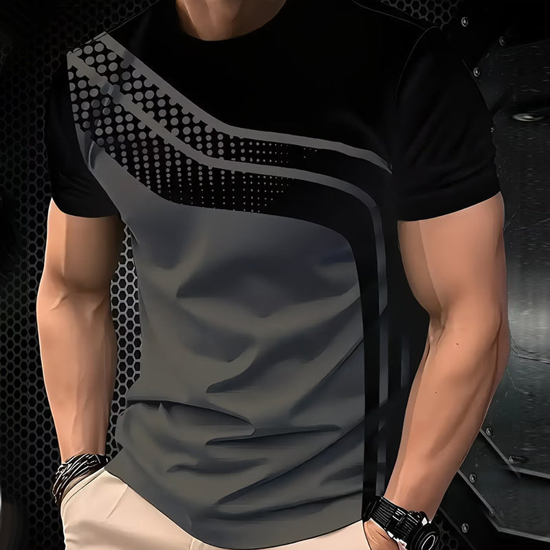 👕🔥 PROMO FLASH 50% ! T-shirt Homme Color-Block – Col Rond, Tissu Respirant & Léger, Style Décontracté Moderne, Parfait pour Loisirs, Sport & Quotidien ✨