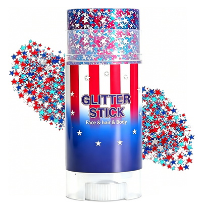 ✨🎆 PROMO FLASH 50% ! Bâton de Paillettes 3D pour Fêtes – Rouge, Blanc, Bleu, Application Facile, Formule Sûre & Lavable 🇫🇷