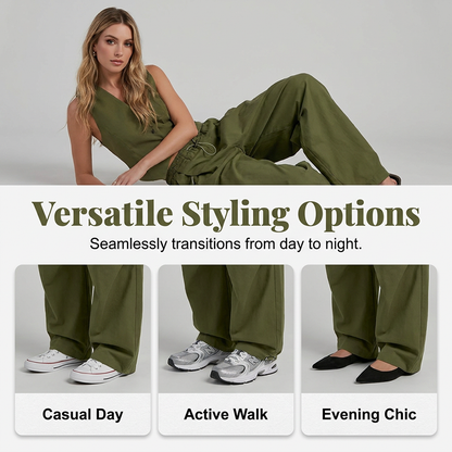 👖 Pantalon lanterne ample à plis — Un tissu de qualité, le choix idéal pour allier confort et style 🌿