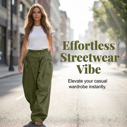👖 Pantalon lanterne ample à plis — Un tissu de qualité, le choix idéal pour allier confort et style 🌿