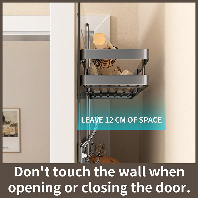 🌟 Support de rangement à accrocher derrière la porte, sans perçage — Rangement facile, solide et durable✨
