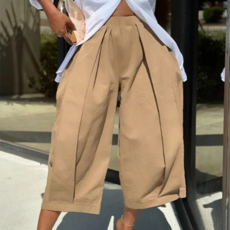 👖 Pantalon large à plis pour femme – Le choix idéal pour un look décontracté et fluide🍁