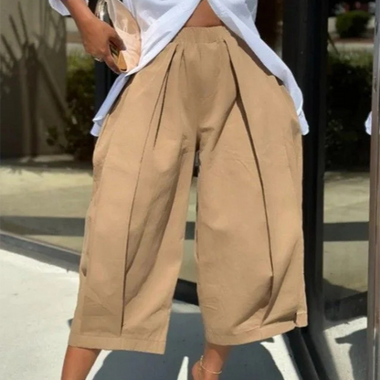 👖 Pantalon large à plis pour femme – Le choix idéal pour un look décontracté et fluide🍁