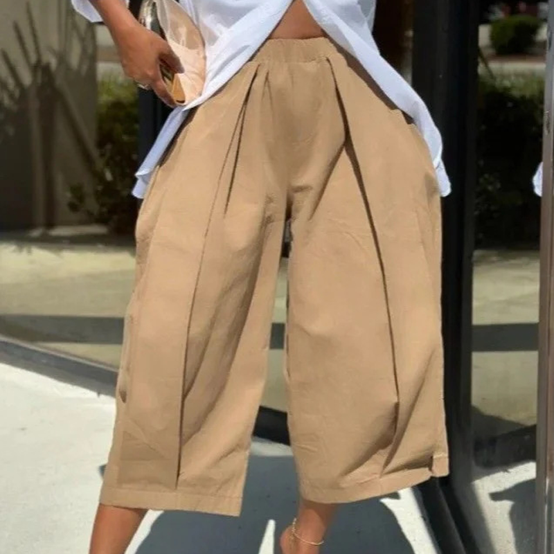 👖 Pantalon large à plis pour femme – Le choix idéal pour un look décontracté et fluide🍁