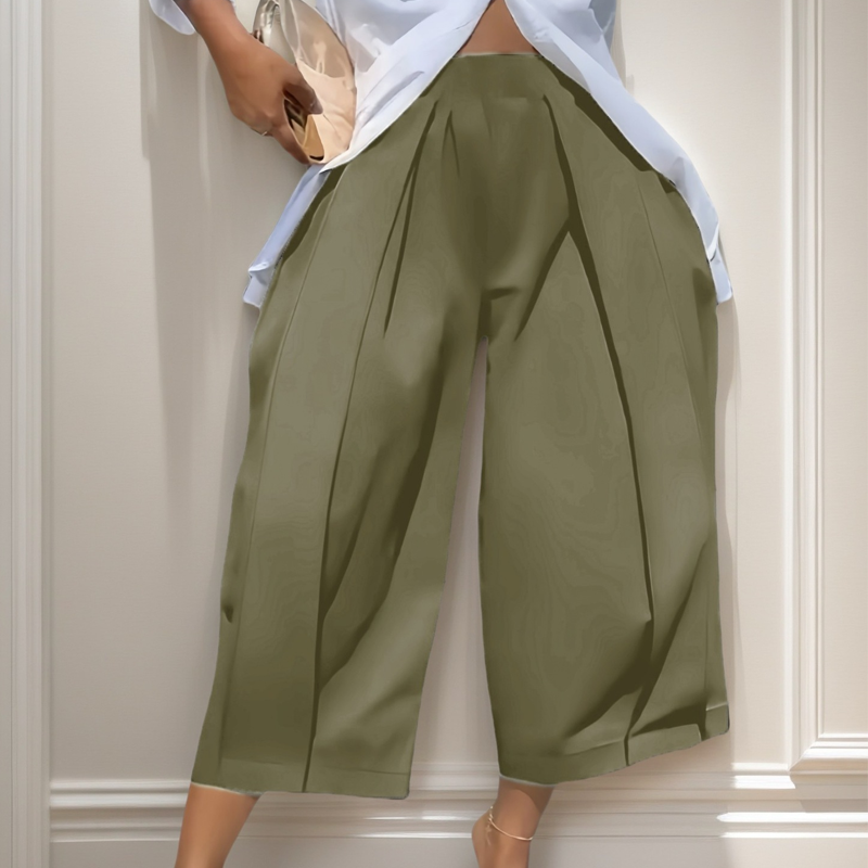 👖 Pantalon large à plis pour femme – Le choix idéal pour un look décontracté et fluide🍁