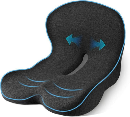 📢📢50 % DE RÉDUCTION !! ⏰ Coussin en Mousse à Mémoire de Forme Respirant – Antidérapant & Soulage le Coccyx 🌬️🍑 【Aujourd'hui Seulement】