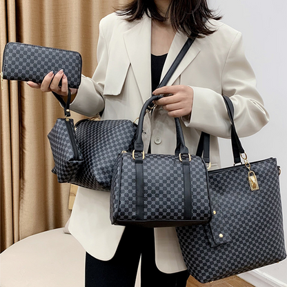 👜 Lot de 6 sacs✨ Cuir PU haut de gamme · Classique, résistant et facile à nettoyer🎒