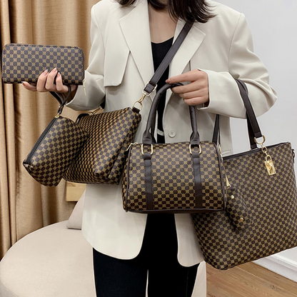 👜 Lot de 6 sacs✨ Cuir PU haut de gamme · Classique, résistant et facile à nettoyer🎒