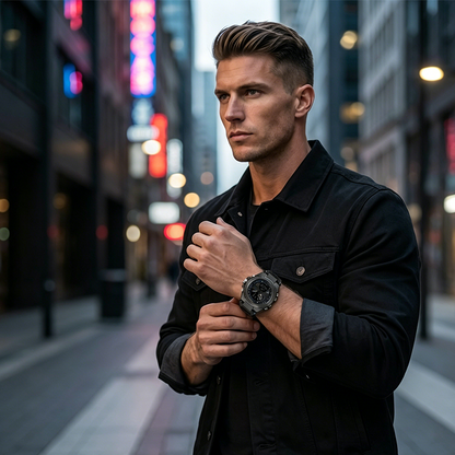 🔥⌚ PROMO FLASH 50% ! Montre Sport Homme Étanche 3ATM – Double Affichage (Analogique+Numérique), Rétroéclairage, Chronographe, Boîtier ABS Antichoc, Bracelet Résine 🌊