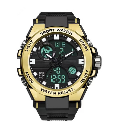 🔥⌚ PROMO FLASH 50% ! Montre Sport Homme Étanche 3ATM – Double Affichage (Analogique+Numérique), Rétroéclairage, Chronographe, Boîtier ABS Antichoc, Bracelet Résine 🌊