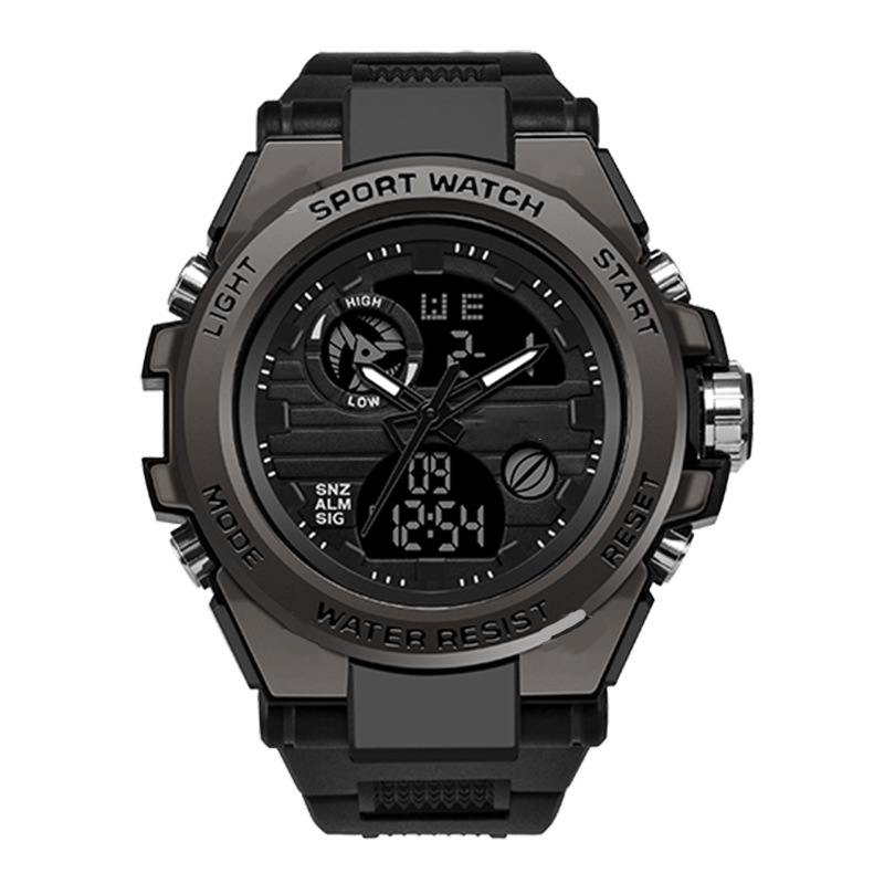 🔥⌚ PROMO FLASH 50% ! Montre Sport Homme Étanche 3ATM – Double Affichage (Analogique+Numérique), Rétroéclairage, Chronographe, Boîtier ABS Antichoc, Bracelet Résine 🌊