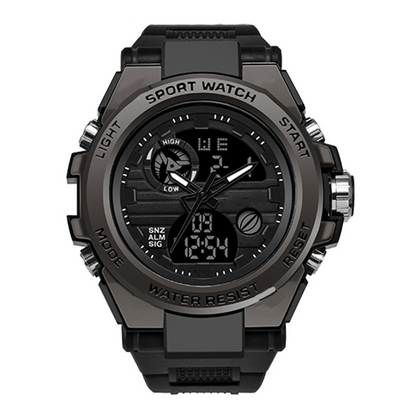 🔥⌚ PROMO FLASH 50% ! Montre Sport Homme Étanche 3ATM – Double Affichage (Analogique+Numérique), Rétroéclairage, Chronographe, Boîtier ABS Antichoc, Bracelet Résine 🌊