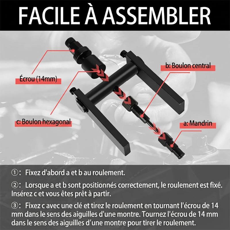 🔧 50 % DE RÉDUCTION ! 🏍️ Jeu de 10 outils pour démonter les roulements de moto – Qualité robuste, utilisation simple et adapté à différents diamètres intérieurs – parfait pour les bricoleurs et les petits ateliers 🛠️