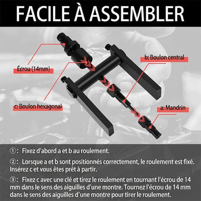 🔧 50 % DE RÉDUCTION ! 🏍️ Jeu de 10 outils pour démonter les roulements de moto – Qualité robuste, utilisation simple et adapté à différents diamètres intérieurs – parfait pour les bricoleurs et les petits ateliers 🛠️