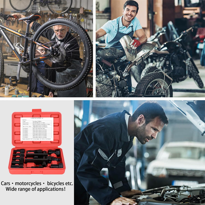 🔧 50 % DE RÉDUCTION ! 🏍️ Jeu de 10 outils pour démonter les roulements de moto – Qualité robuste, utilisation simple et adapté à différents diamètres intérieurs – parfait pour les bricoleurs et les petits ateliers 🛠️