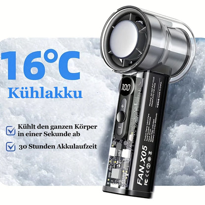 📢📢50 % DE RÉDUCTION !! ⏰Ventilateur portable sans pales – Plus de 100 vitesses, affichage numérique ❄️🌀
