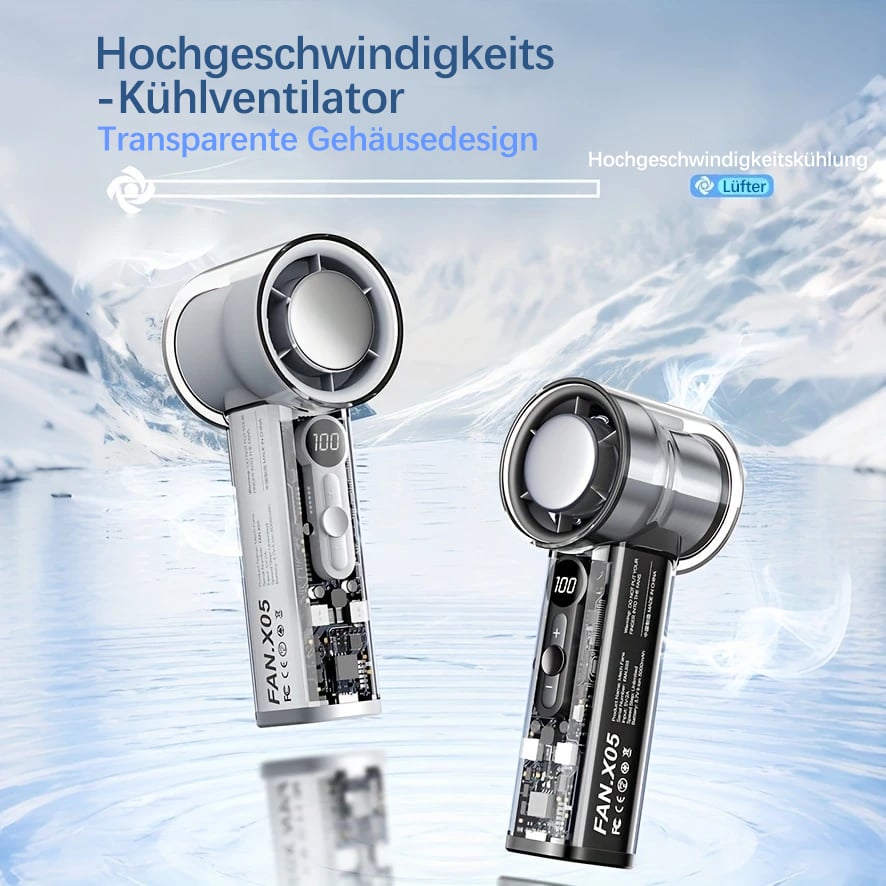 📢📢50 % DE RÉDUCTION !! ⏰Ventilateur portable sans pales – Plus de 100 vitesses, affichage numérique ❄️🌀