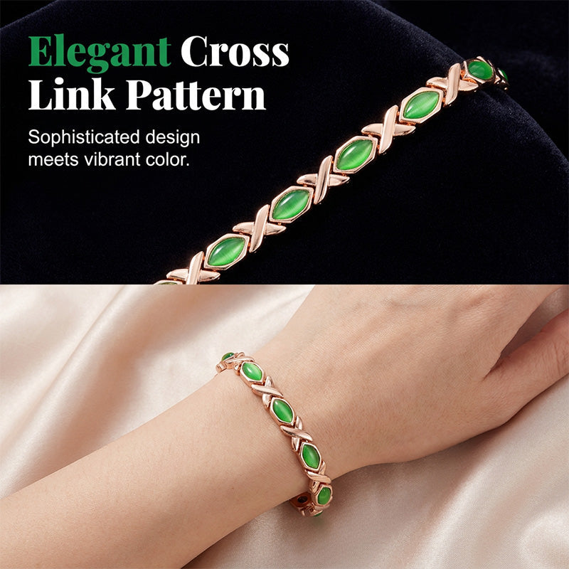 📢📢50 % DE RÉDUCTION !! ⏰Bracelet magnétique Croix et Œil-de-chat