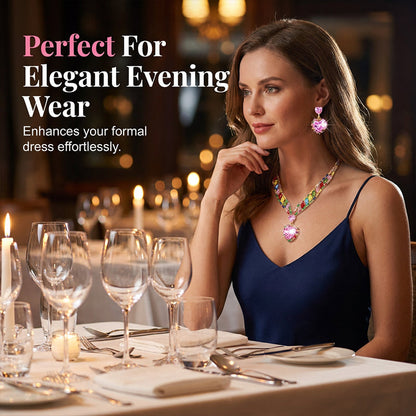 📢📢40 % DE RÉDUCTION !! ⏰Collier et boucles d'oreilles de la parure « Sparkling Heart »