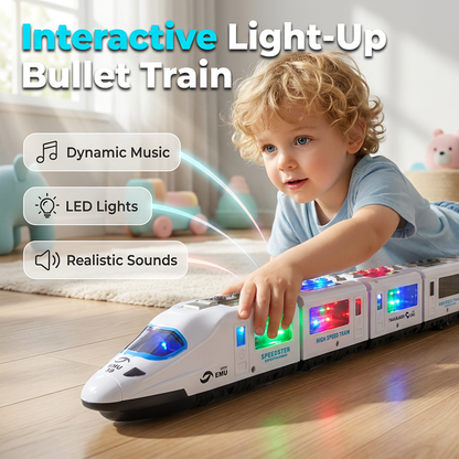 📢📢50 % DE RÉDUCTION !! ⏰  Train Jouet Électrique – Lumières, Fonction Anti-Obstacles, Musique 🎶