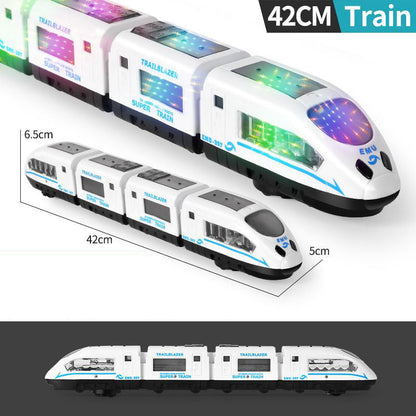 📢📢50 % DE RÉDUCTION !! ⏰  Train Jouet Électrique – Lumières, Fonction Anti-Obstacles, Musique 🎶