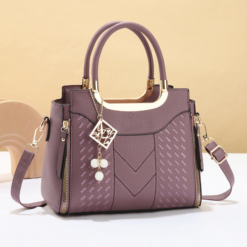 📢📢50 % DE RÉDUCTION !! ⏰Sac À Main Femme Élégant – Poignées & Bandoulière, Cuir PU, Texture Coutures en V, 8 Couleurs, Organisation Intelligente ✨