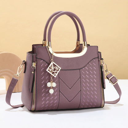 📢📢50 % DE RÉDUCTION !! ⏰Sac À Main Femme Élégant – Poignées & Bandoulière, Cuir PU, Texture Coutures en V, 8 Couleurs, Organisation Intelligente ✨
