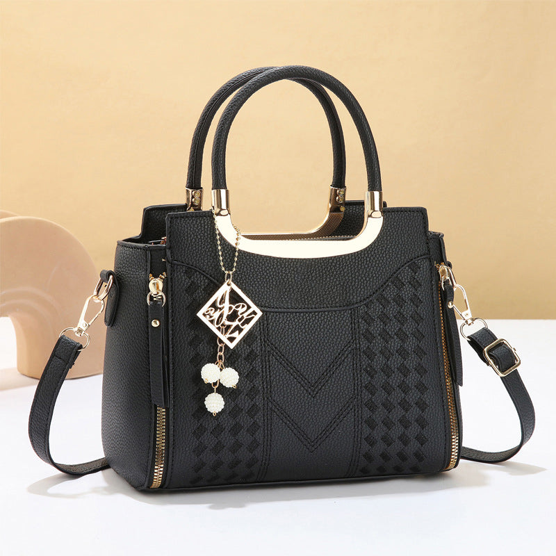 📢📢50 % DE RÉDUCTION !! ⏰Sac À Main Femme Élégant – Poignées & Bandoulière, Cuir PU, Texture Coutures en V, 8 Couleurs, Organisation Intelligente ✨