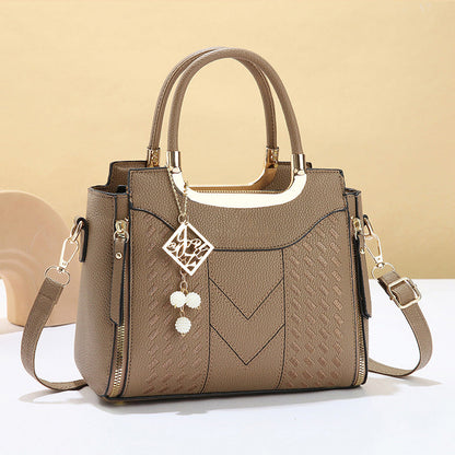 📢📢50 % DE RÉDUCTION !! ⏰Sac À Main Femme Élégant – Poignées & Bandoulière, Cuir PU, Texture Coutures en V, 8 Couleurs, Organisation Intelligente ✨
