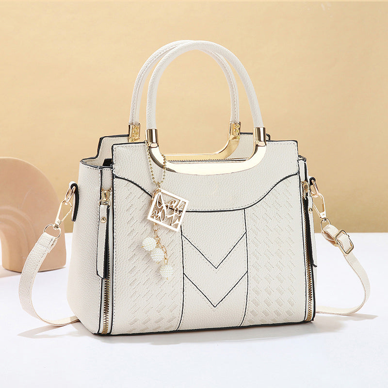 📢📢50 % DE RÉDUCTION !! ⏰Sac À Main Femme Élégant – Poignées & Bandoulière, Cuir PU, Texture Coutures en V, 8 Couleurs, Organisation Intelligente ✨