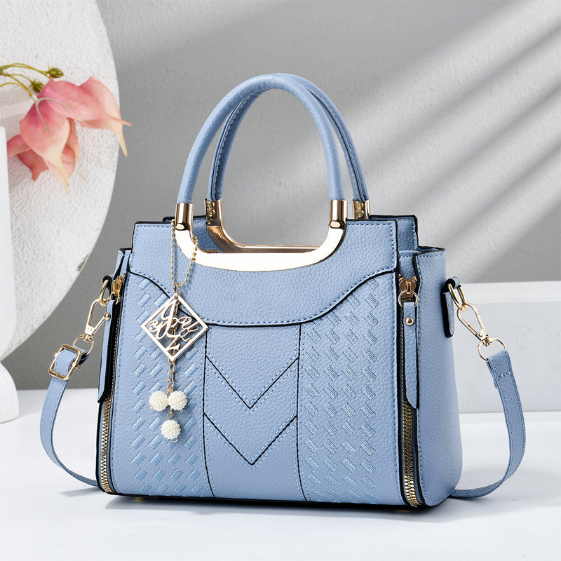 📢📢50 % DE RÉDUCTION !! ⏰Sac À Main Femme Élégant – Poignées & Bandoulière, Cuir PU, Texture Coutures en V, 8 Couleurs, Organisation Intelligente ✨