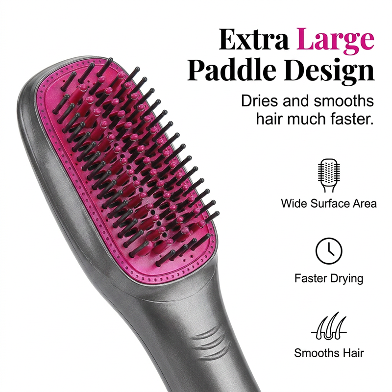 💇‍♀️ 50% DE RÉDUCTION ⏰ Brosse soufflante 3-en-1 – Sèche, lisse & coiffe en un seul appareil – Idéale pour un brushing rapide à la maison – gain de temps et résultat professionnel ✨🌀🌿