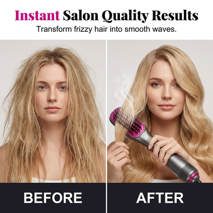 💇‍♀️ 50% DE RÉDUCTION ⏰ Brosse soufflante 3-en-1 – Sèche, lisse & coiffe en un seul appareil – Idéale pour un brushing rapide à la maison – gain de temps et résultat professionnel ✨🌀🌿