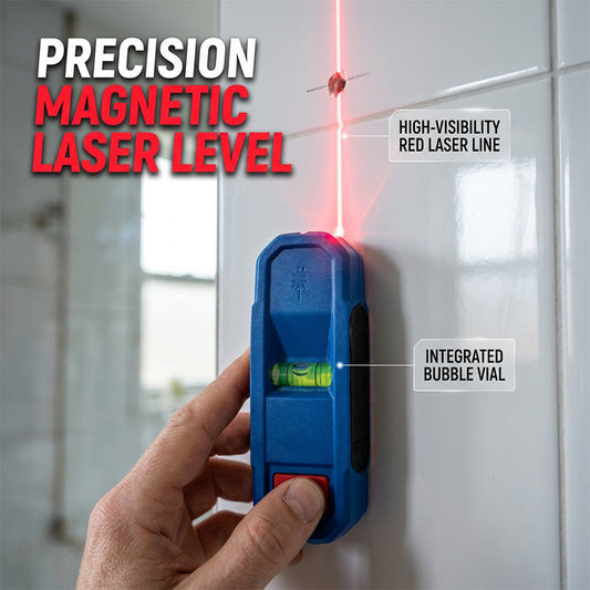 🔧 50% DE RÉDUCTION 🔦 Niveau laser magnétique 3-en-1 & détecteur de montants – Profondeur 45mm & verrouillage sonore – Idéal pour accrocher des cadres, poser des étagères ou localiser des câbles – gain de temps précis 🛠️