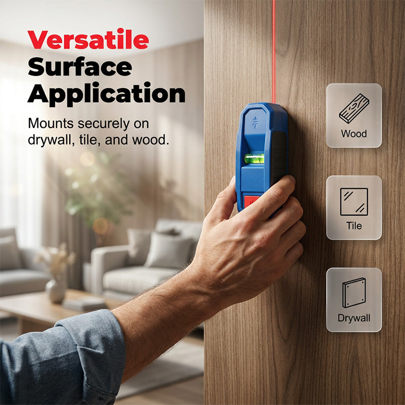 🔧 50% DE RÉDUCTION 🔦 Niveau laser magnétique 3-en-1 & détecteur de montants – Profondeur 45mm & verrouillage sonore – Idéal pour accrocher des cadres, poser des étagères ou localiser des câbles – gain de temps précis 🛠️