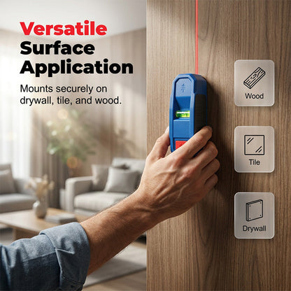 🔧 50% DE RÉDUCTION 🔦 Niveau laser magnétique 3-en-1 & détecteur de montants – Profondeur 45mm & verrouillage sonore – Idéal pour accrocher des cadres, poser des étagères ou localiser des câbles – gain de temps précis 🛠️