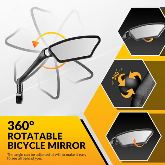 ⚡ -60% ! 🚴Rétroviseur Grand Angle Vélo – Rotation 360°, Anti-Chocs & Compatible Vélo Électrique.