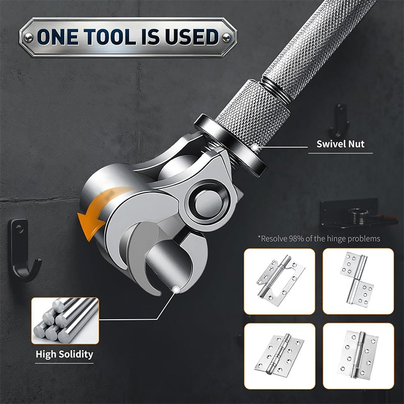 🔧🛒 -50% ! 🚪Clé Universelle Réglable pour Charnières – Construction Robuste, Poignée Ergonomique & Facile à Utiliser.