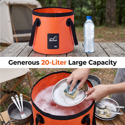 🐠 50% DE RÉDUCTION ! 🪣 Seau Pliant Portable Camping & Pêche – PVC 500D – 12 L / 20 L – Imperméable & Léger for Plein Air