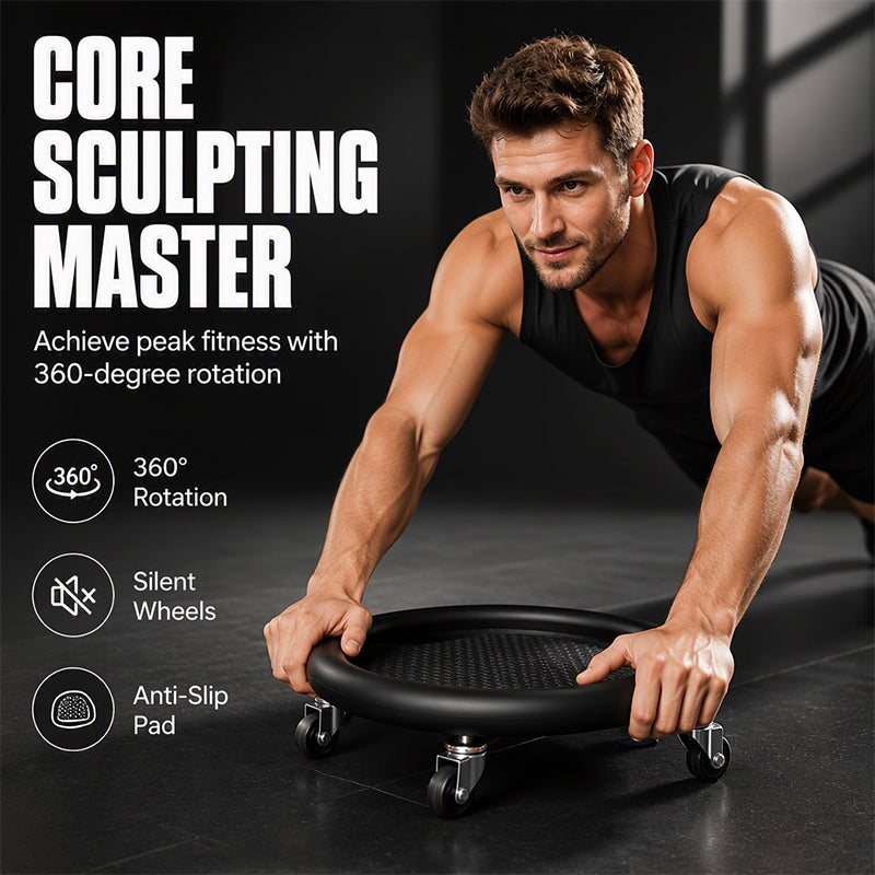 💪 50% DE RÉDUCTION! 🏋️ Disque Rouleau Abdominal avec Tapis de Genoux – Stabilité, confort & renforcement – Idéal pour des abdominaux efficaces à la maison ✨