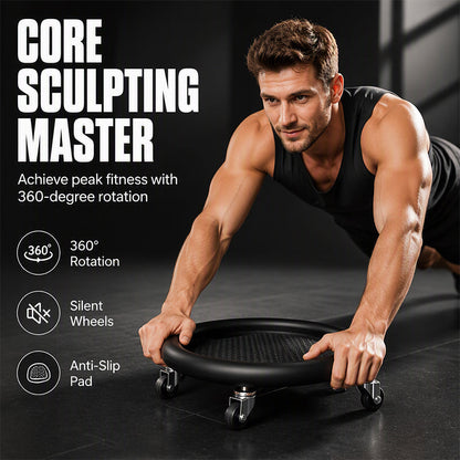 💪 50% DE RÉDUCTION! 🏋️ Disque Rouleau Abdominal avec Tapis de Genoux – Stabilité, confort & renforcement – Idéal pour des abdominaux efficaces à la maison ✨