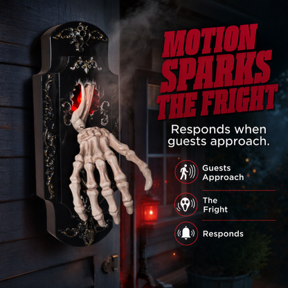 👻Soldes d'Halloween👻Décoration suspendue de sonnette de porte à crâne fantomatique