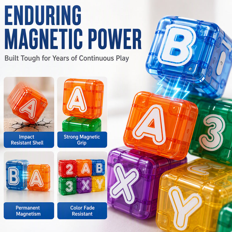 Blocs magnétiques alphabet et chiffres pour enfants